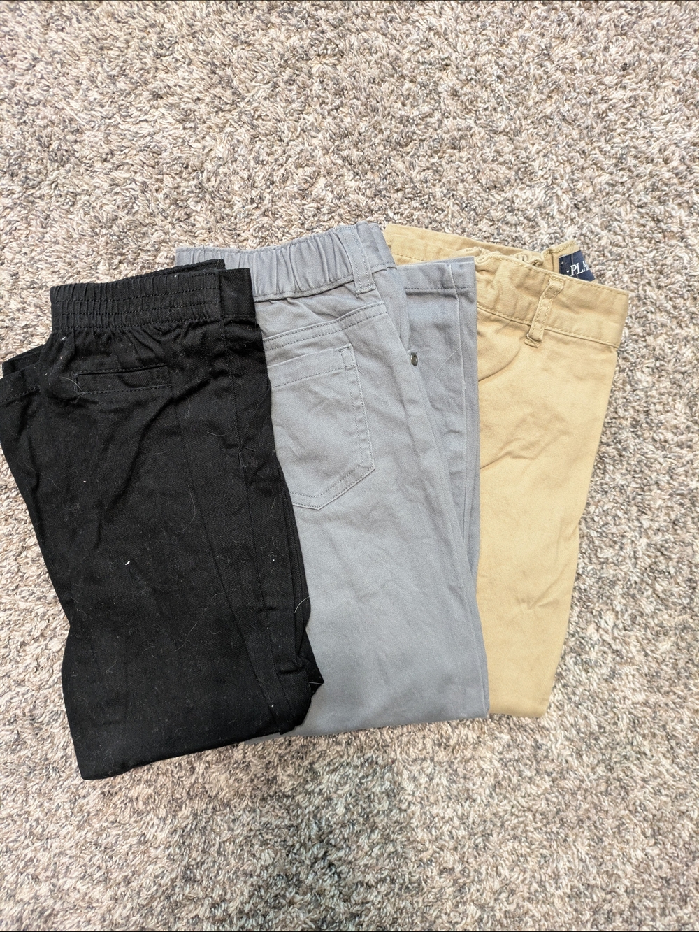 Set Of 3 Boys Dress Pants - Black, Great, And Khaki